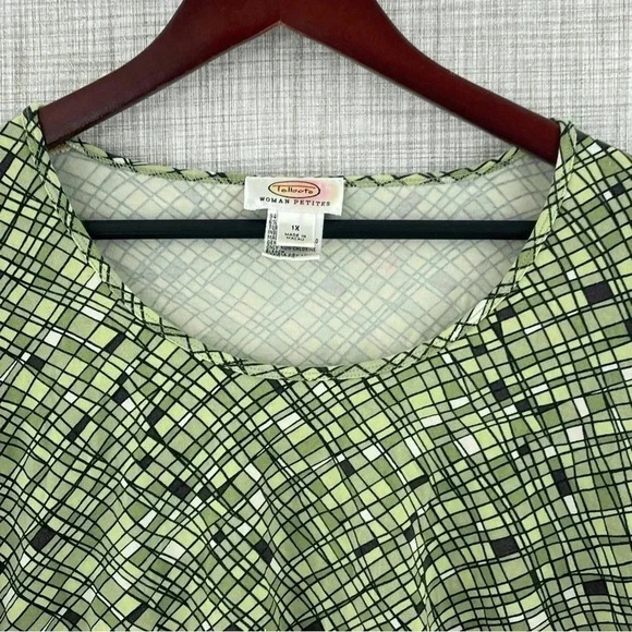 Talbots Women Petites 1X Long sleeve round neck green top 0337 - Picture 3 of 8